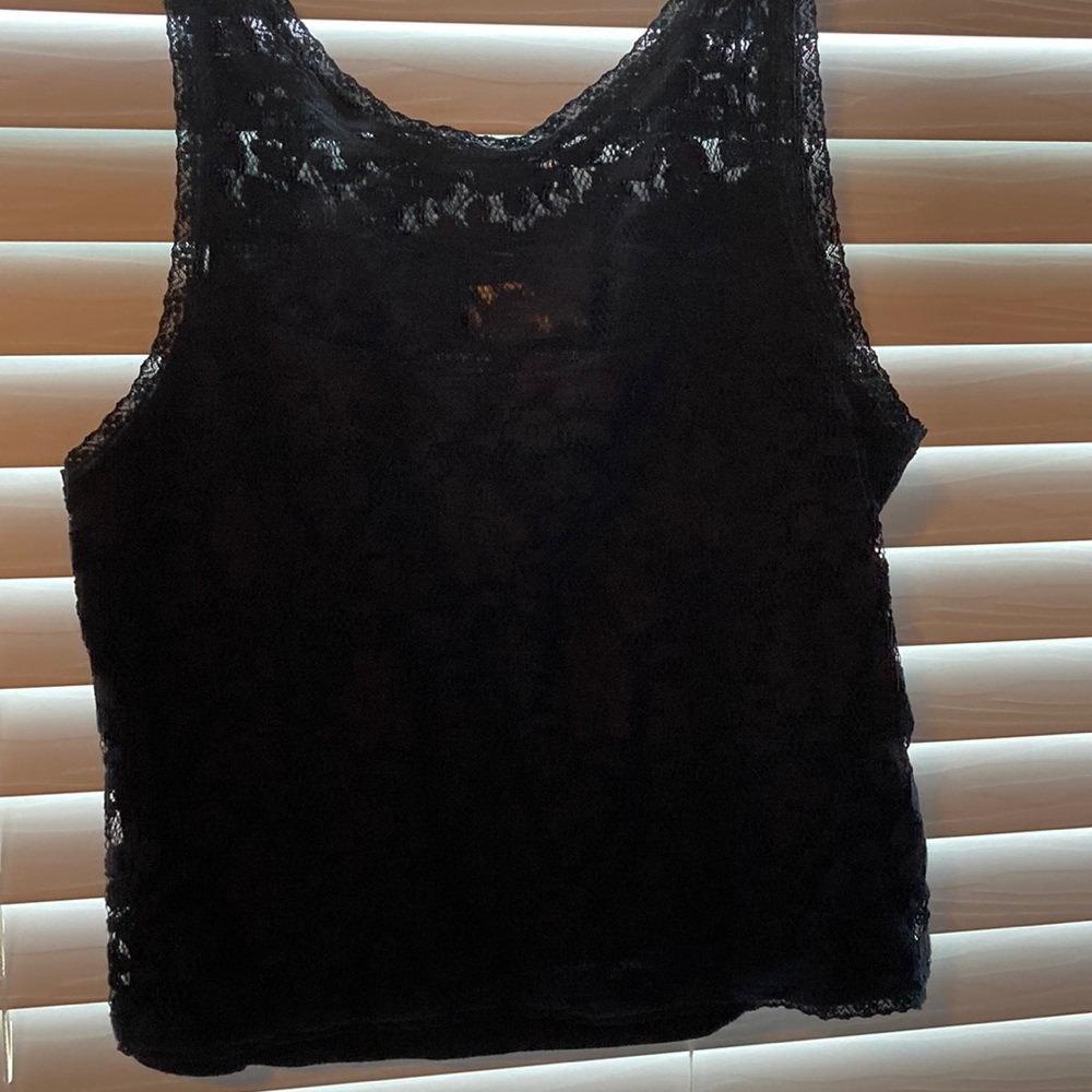 A dark blue tank top